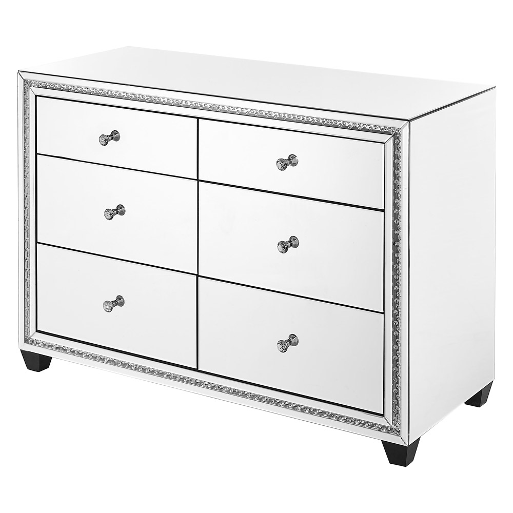 Elegant - 47" Crystal Six Drawers Cabinet (MF91011)