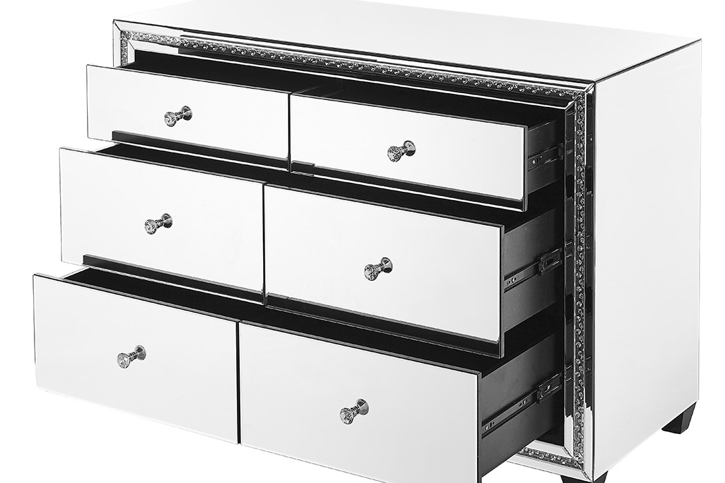 Elegant - 47" Crystal Six Drawers Cabinet (MF91011)