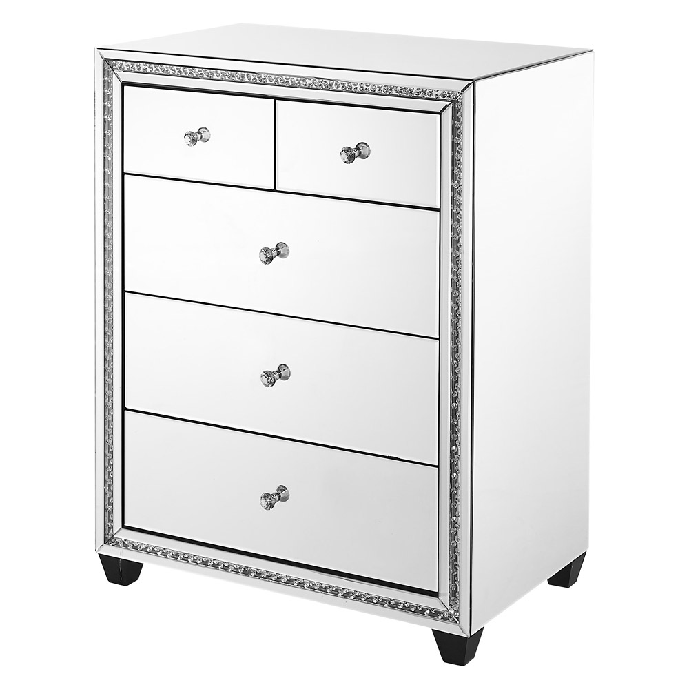 Elegant - 31.5" Crystal Five Drawers Cabinet (MF91013)