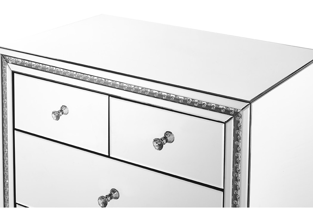 Elegant - 31.5" Crystal Five Drawers Cabinet (MF91013)