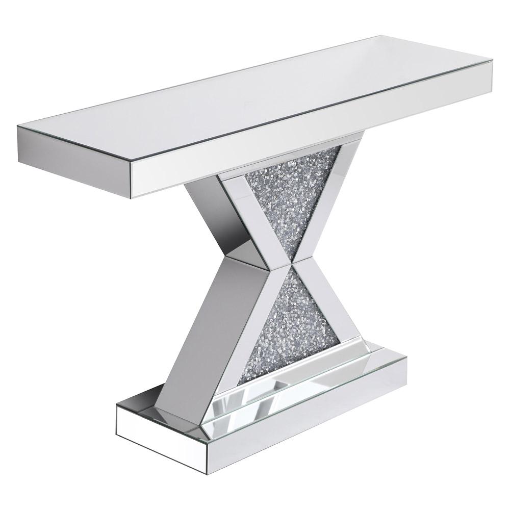 Elegant - 47" Crystal Mirrored Console Table (MF92034)