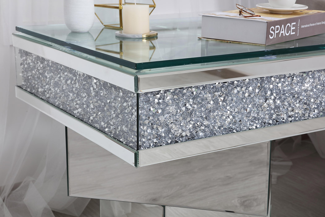 Elegant - 24" Crystal Mirrored End Table (MF92042)