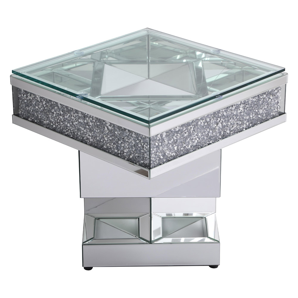 Elegant - 24" Crystal Mirrored End Table (MF92042)