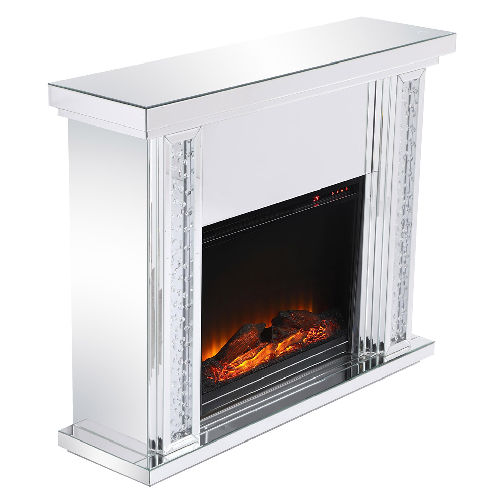 Elegant Raiden Clear Mantle with Fireplace - Clear (MF98901-F1)