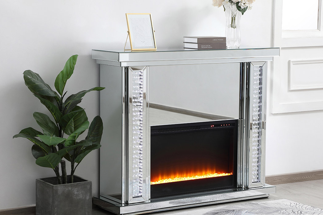 Elegant - Raiden Clear Mantle with Fireplace