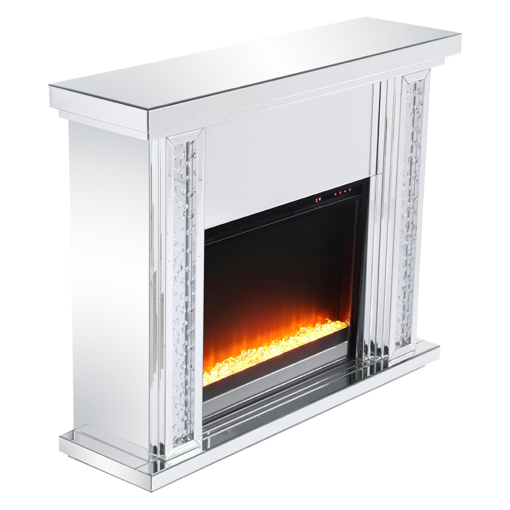 Elegant Raiden Clear Mantle with Fireplace - Clear (MF98901-F2)