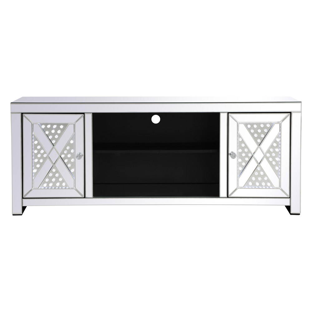 Elegant - Raiden Clear TV Cabinet with Fireplace