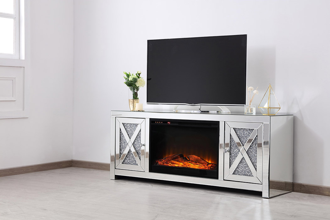 Elegant - Crystal Mirrored TV Stand (PNT-MF9903)