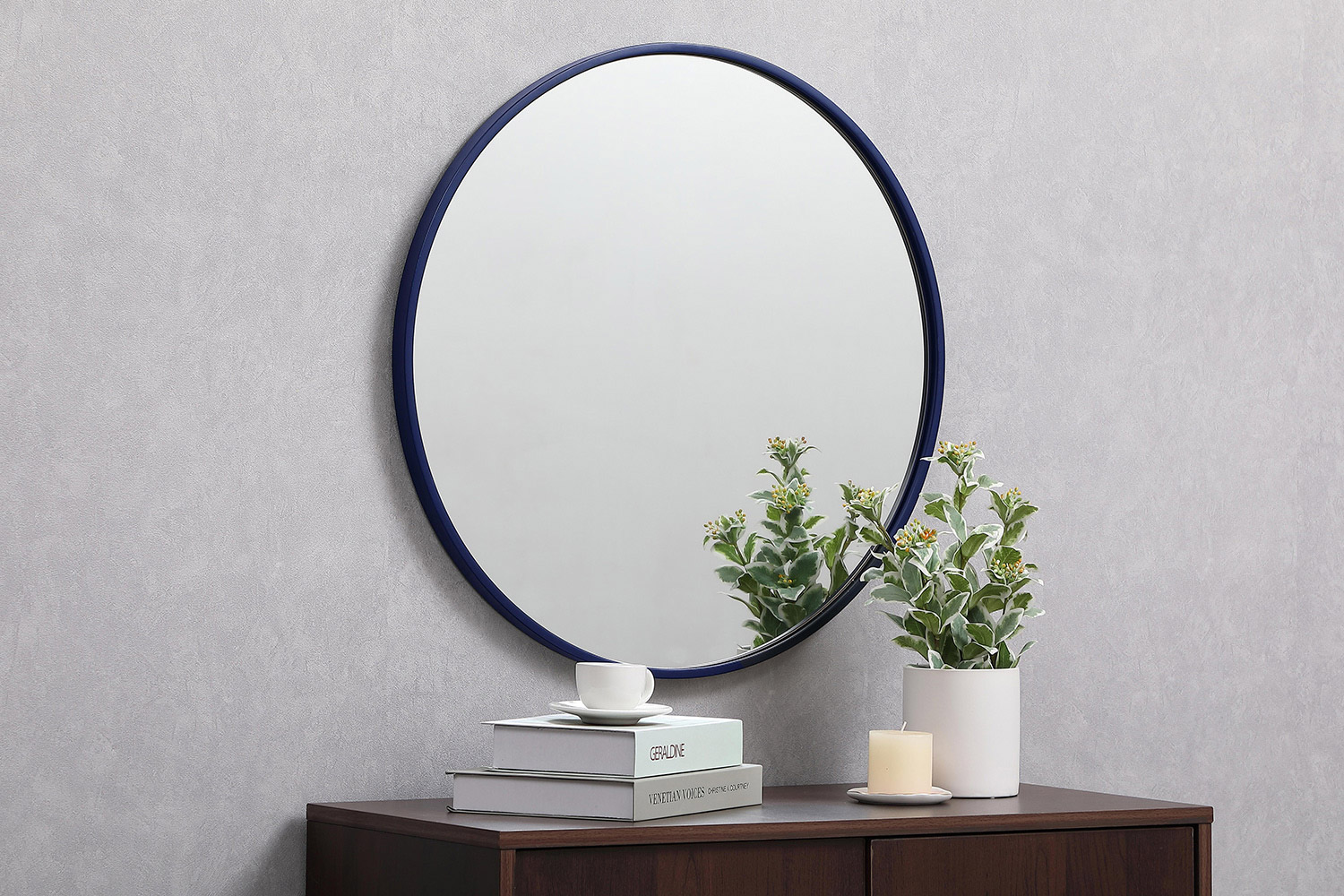 Elegant Wall Mirror - Blue, L 24" (MR4031BL)