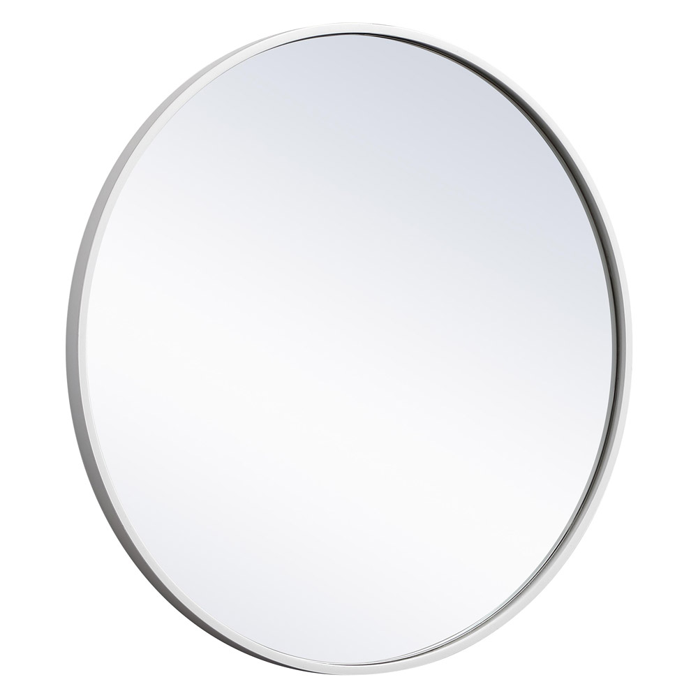 Elegant Wall Mirror - White, L 24" (MR4031WH)