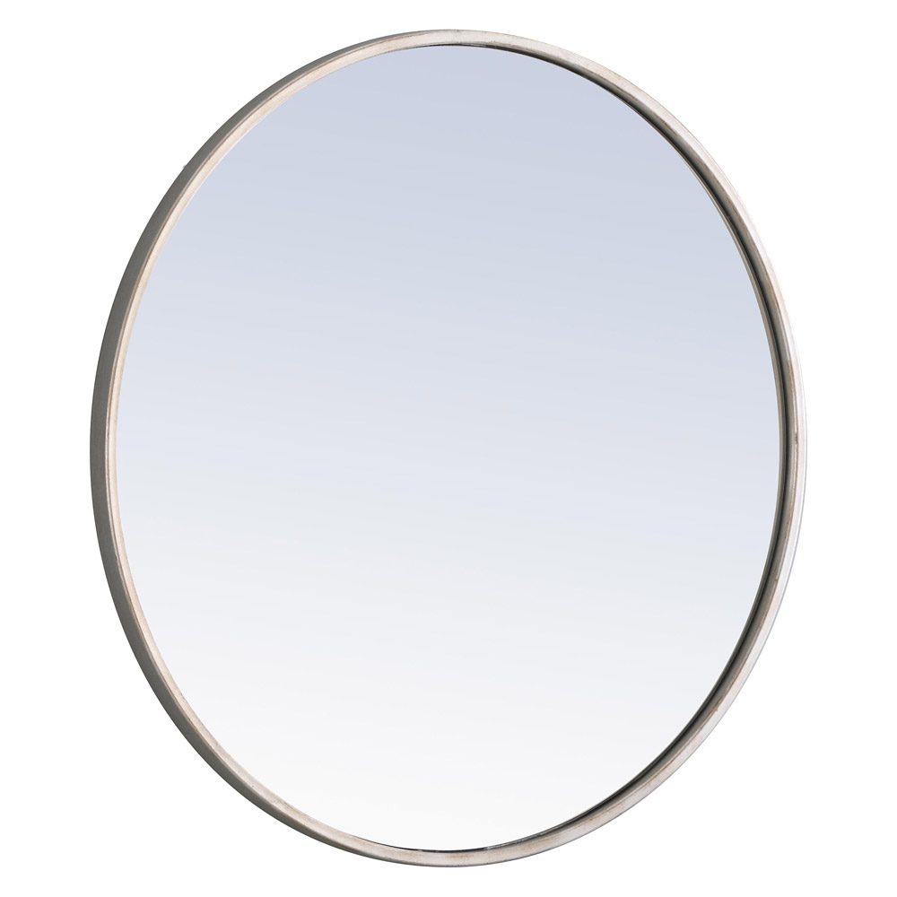 Elegant Wall Mirror - Silver, L 24" (MR4033S)