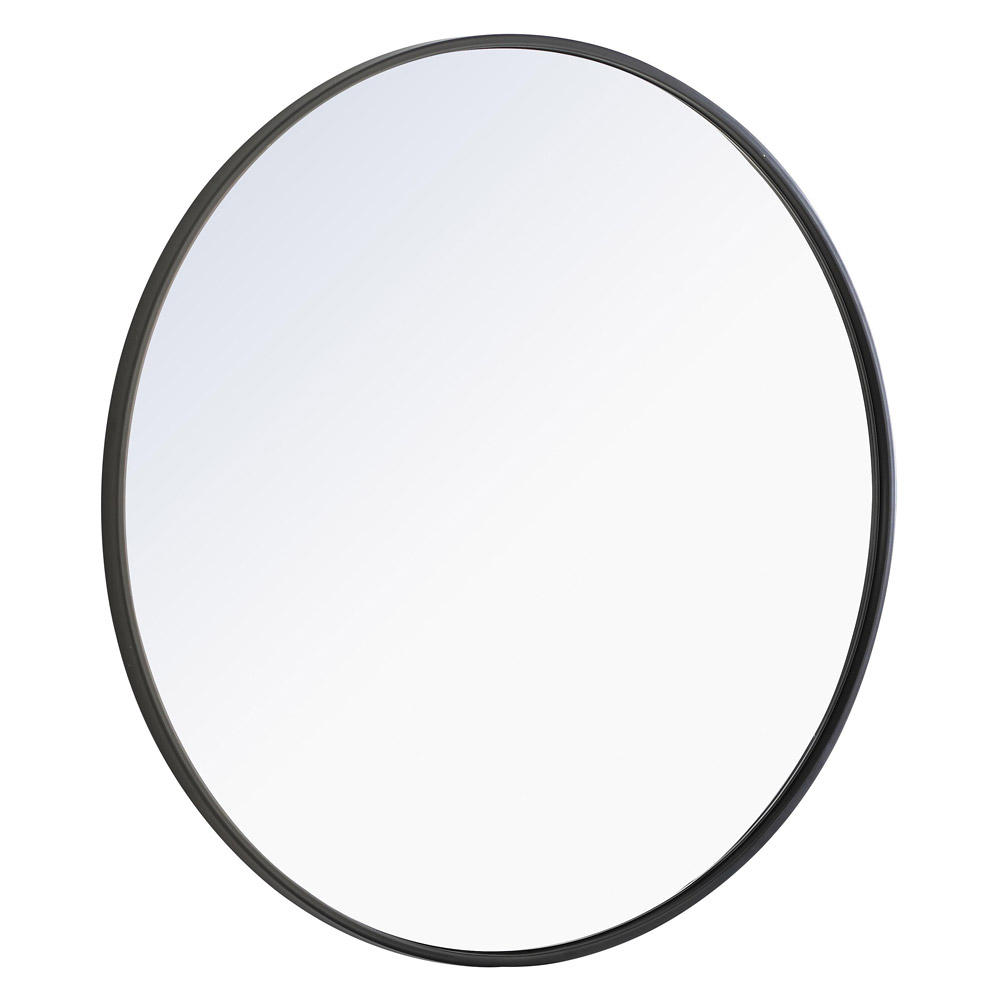 Elegant Wall Mirror - Black, L 28" (MR4034BK)