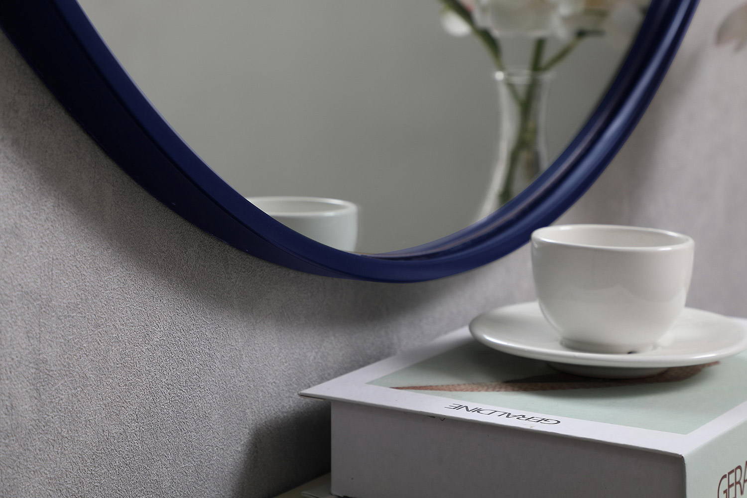 Elegant Wall Mirror - Blue, L 28" (MR4034BL)