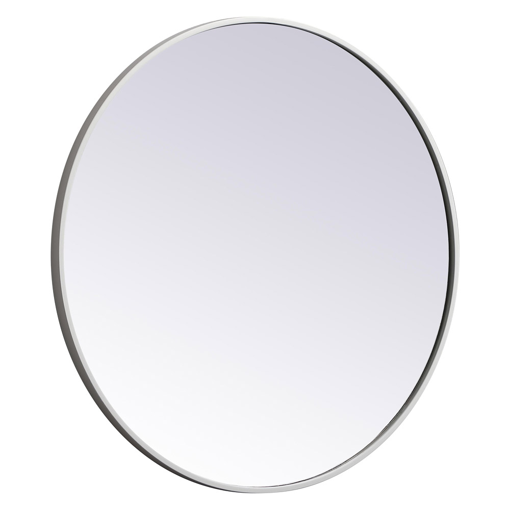 Elegant Wall Mirror - White, L 28" (MR4034WH)