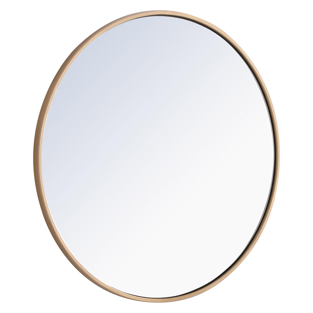 Elegant Wall Mirror - Brass, L 28" (MR4035BR)