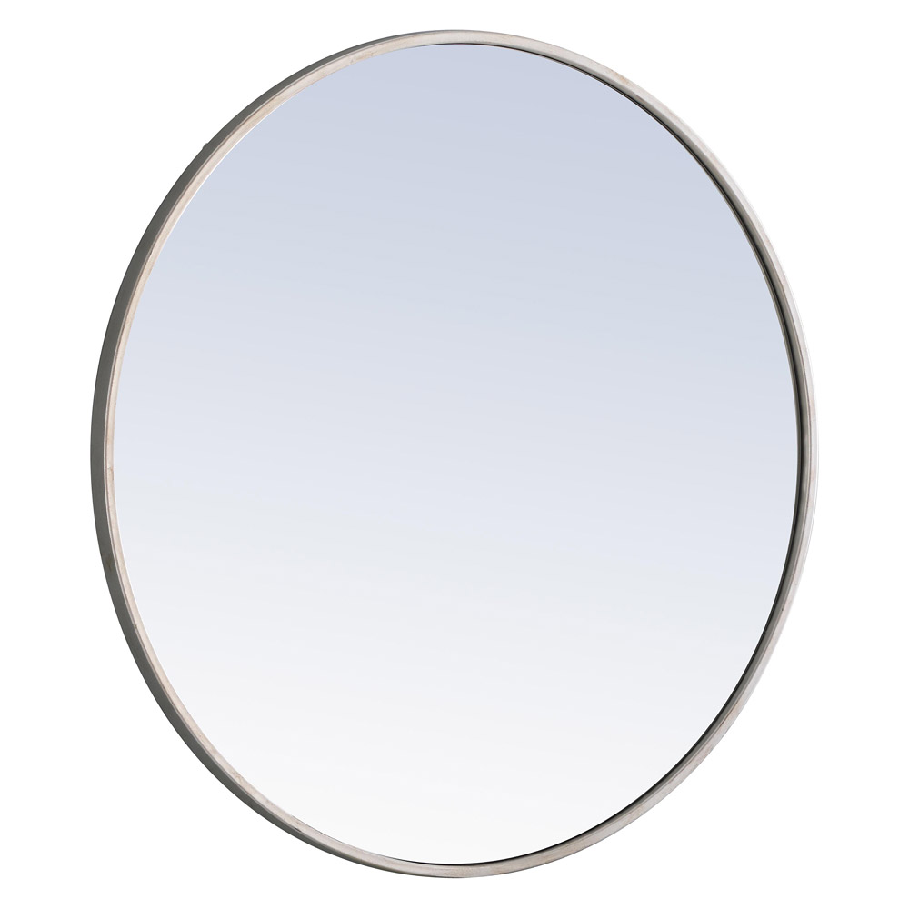 Elegant Wall Mirror - Silver, L 28" (MR4036S)