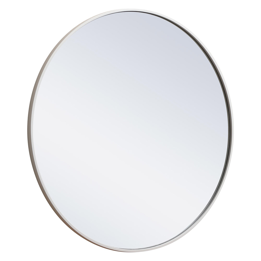 Elegant Wall Mirror - White, L 32" (MR4037WH)