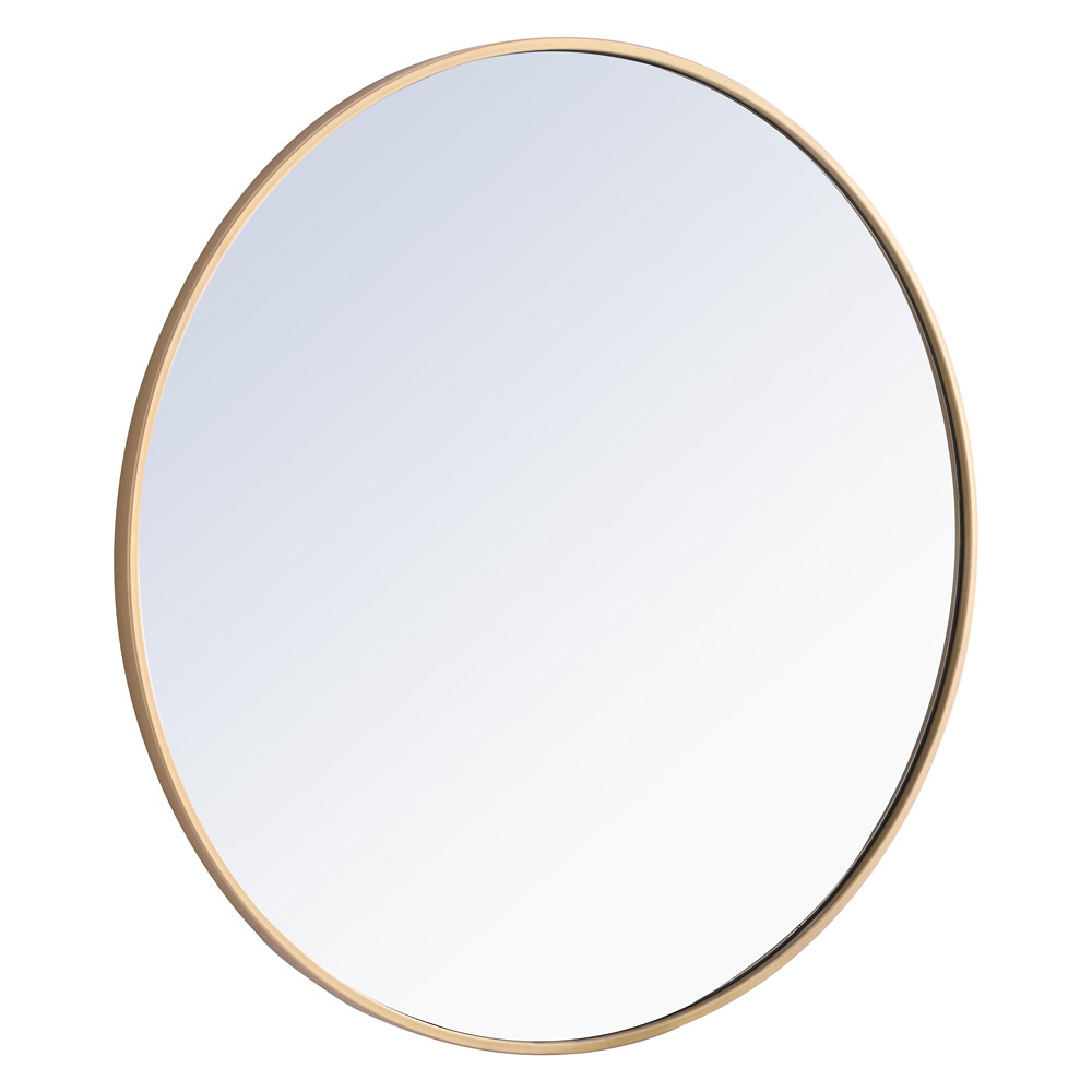 Elegant Wall Mirror - Brass, L 32" (MR4038BR)