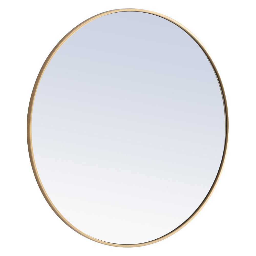 Elegant Wall Mirror - Brass, L 36" (MR4042BR)