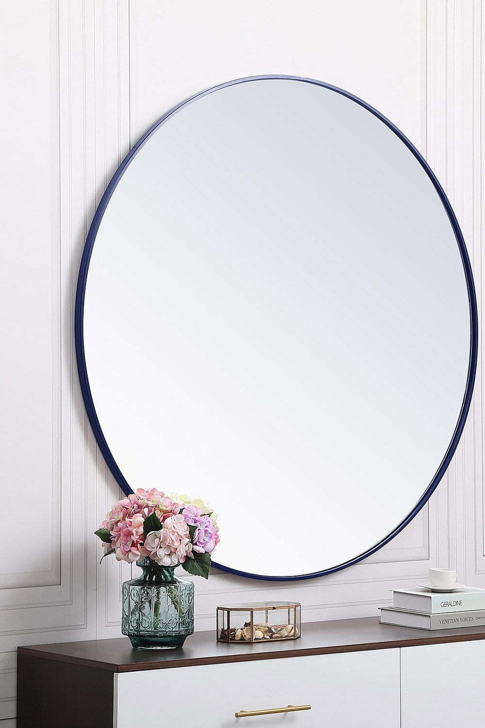 Elegant Wall Mirror - Blue, L 48" (MR4047BL)