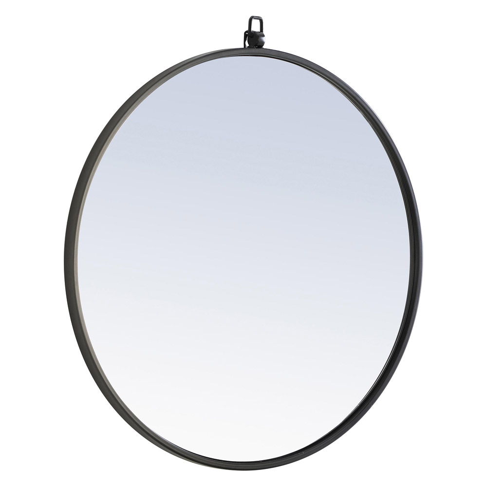 Elegant Wall Mirror - Black, L 24" (MR4051BK)