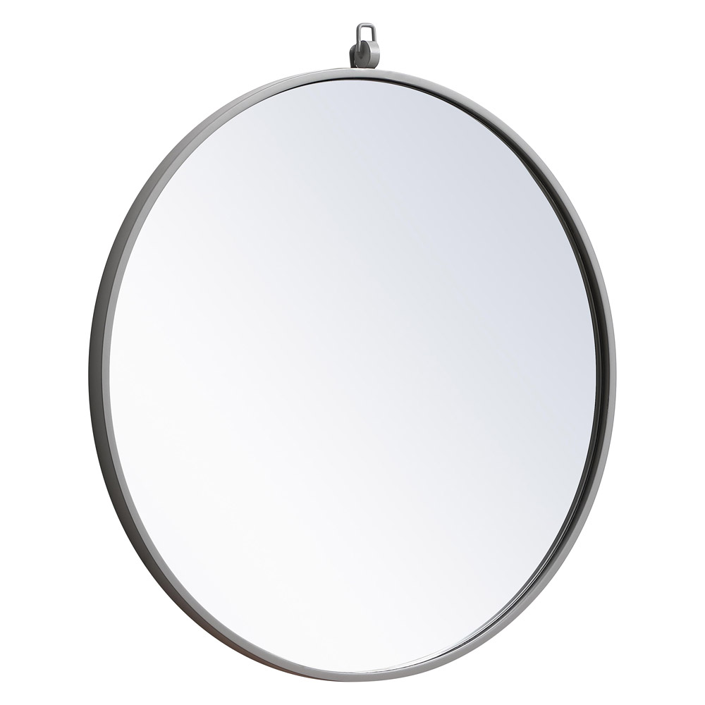 Elegant Wall Mirror - Gray, L 24" (MR4051GR)