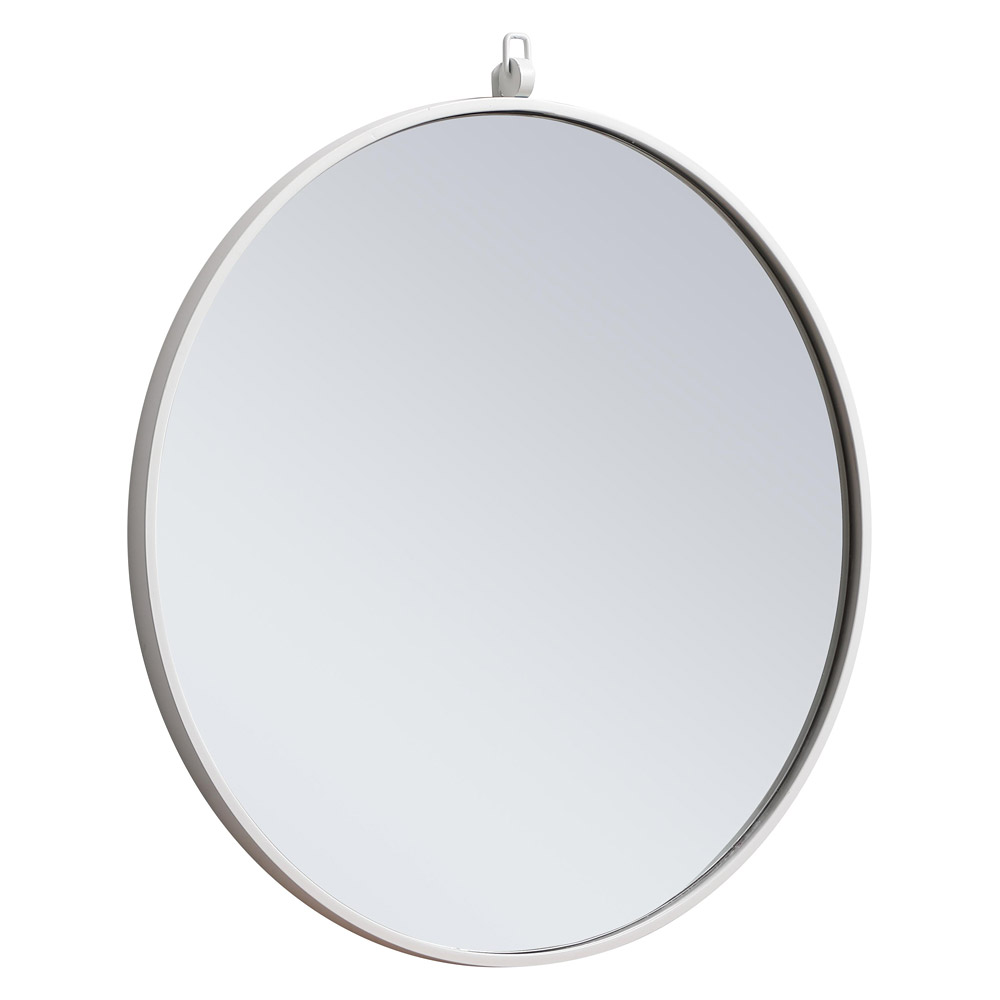 Elegant Wall Mirror - White, L 24" (MR4051WH)