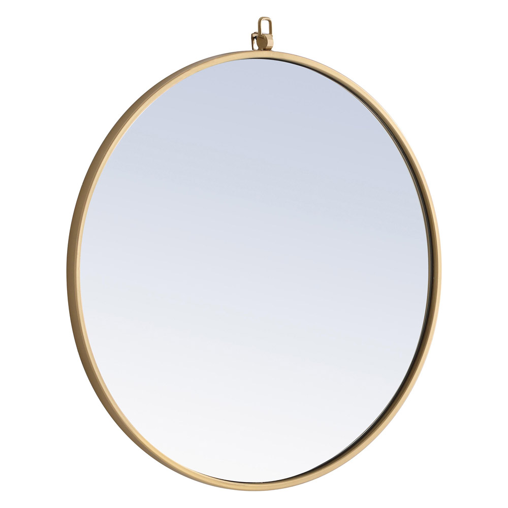 Elegant Wall Mirror - Brass, L 24" (MR4052BR)