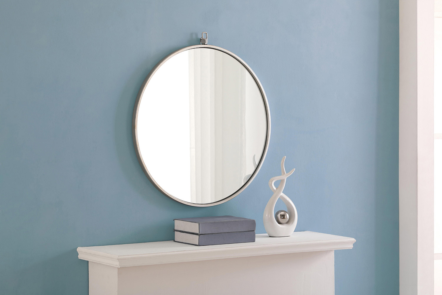 Elegant Wall Mirror - Silver, L 24" (MR4053S)