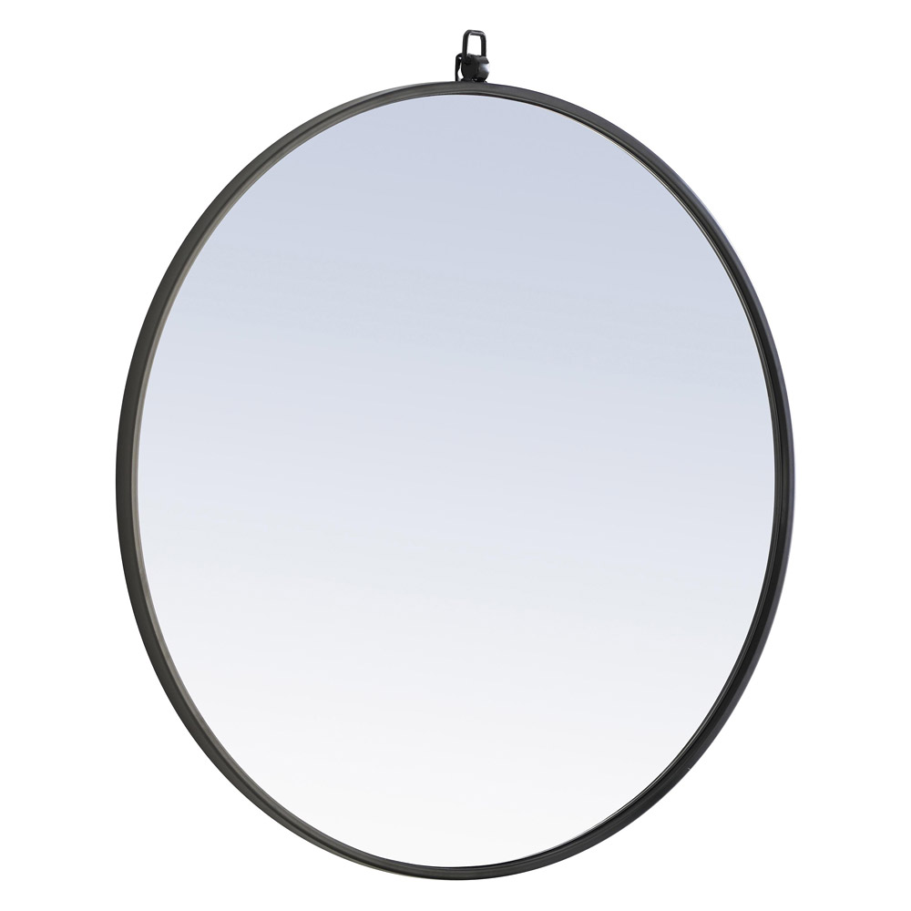 Elegant Wall Mirror - Black, L 28" (MR4054BK)