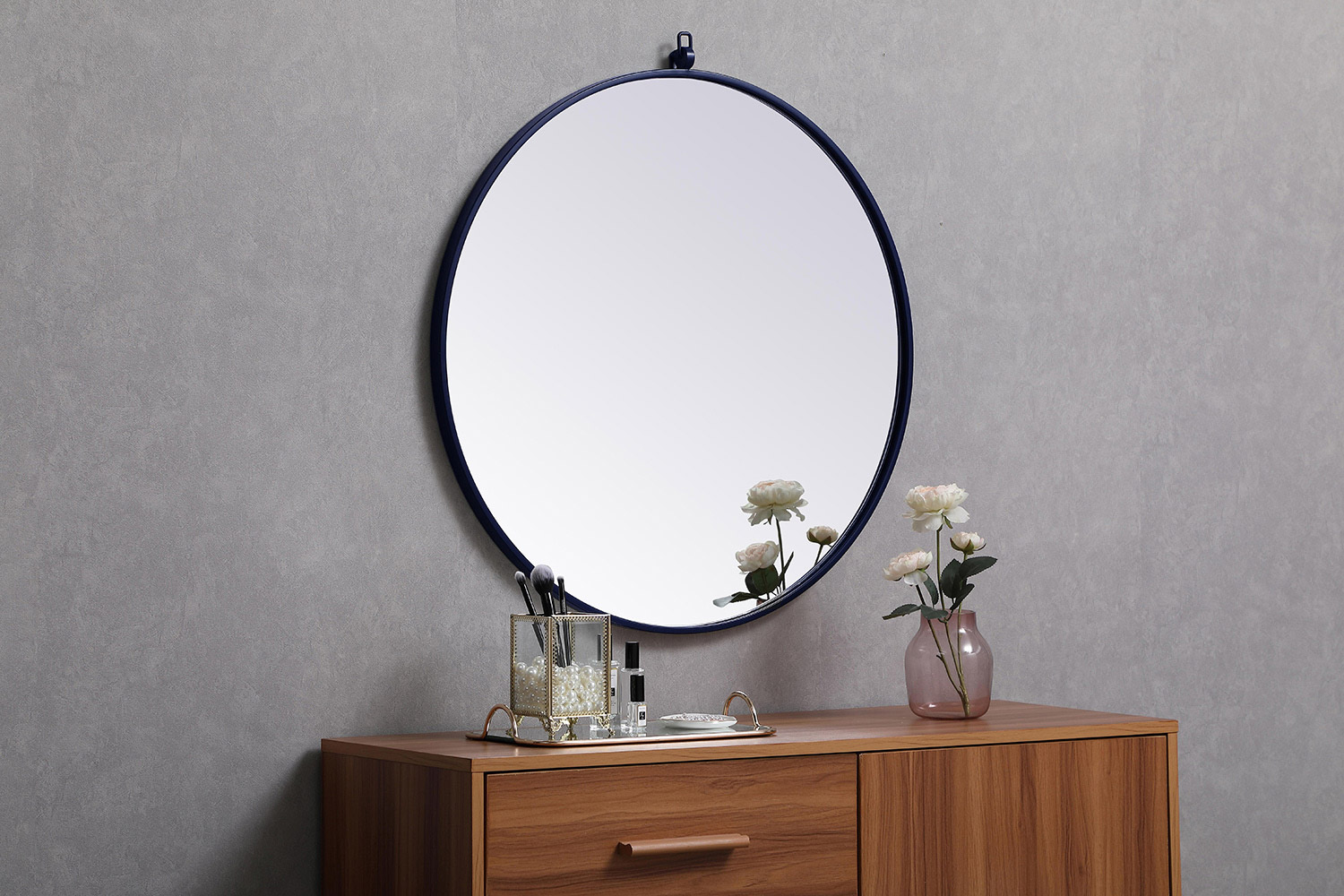 Elegant Wall Mirror - Blue, L 28" (MR4054BL)