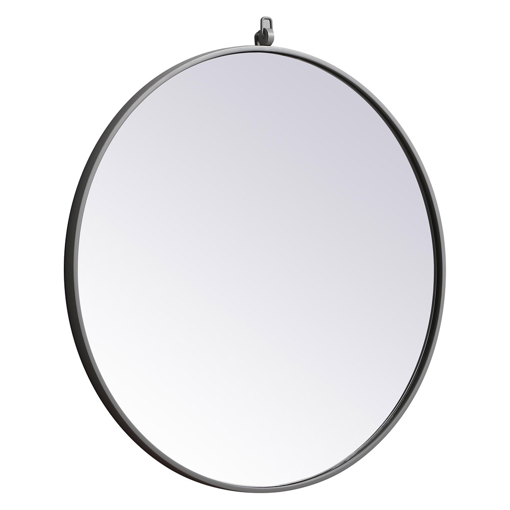 Elegant Wall Mirror - Gray, L 28" (MR4054GR)