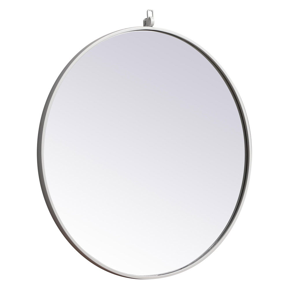 Elegant Wall Mirror - White, L 28" (MR4054WH)