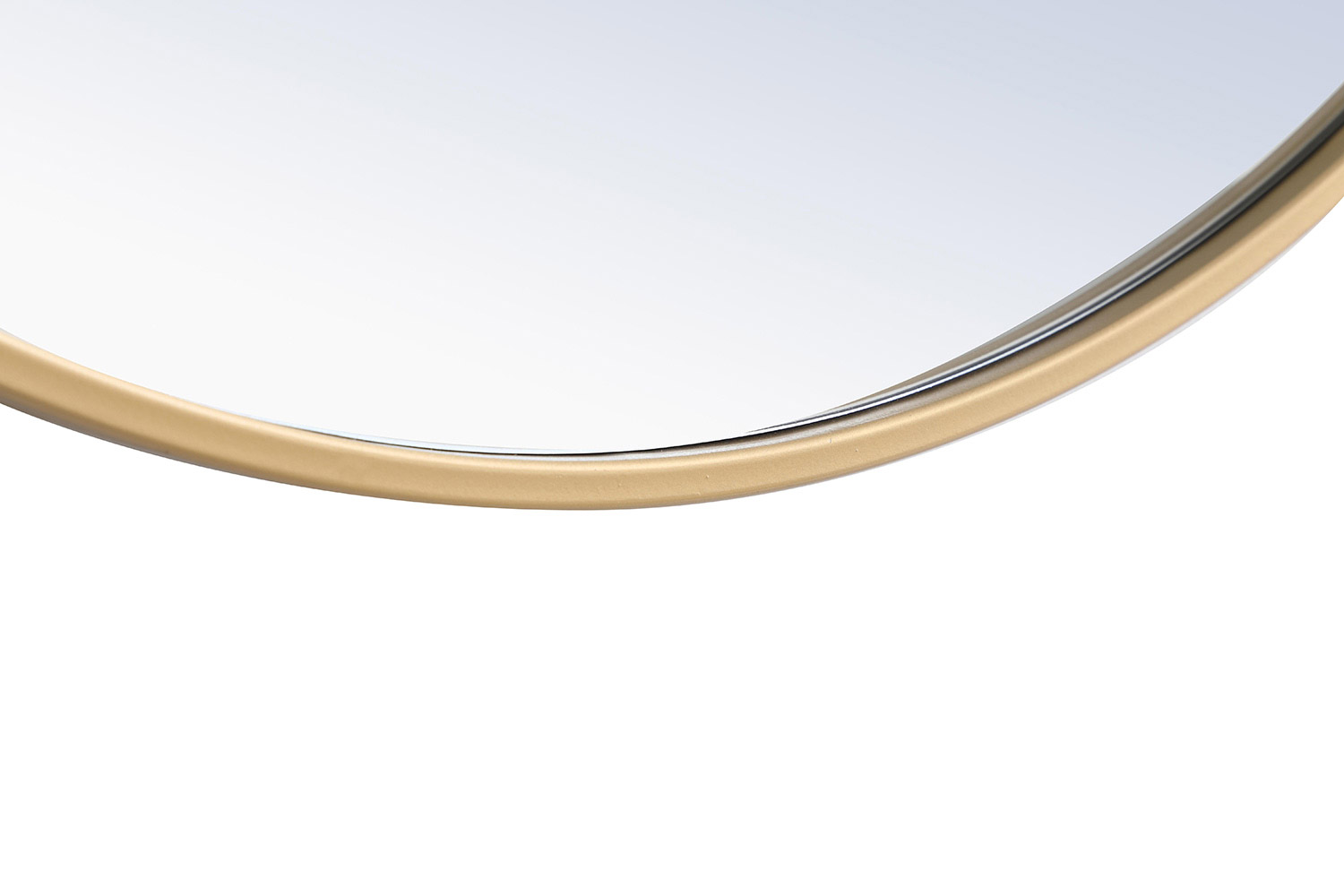 Elegant Wall Mirror - Brass, L 28" (MR4055BR)