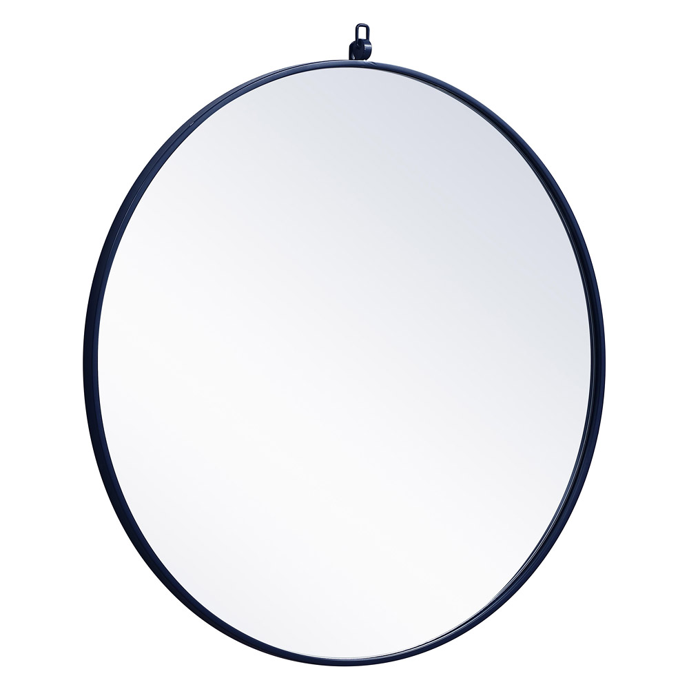 Elegant Wall Mirror - Blue, L 32" (MR4057BL)