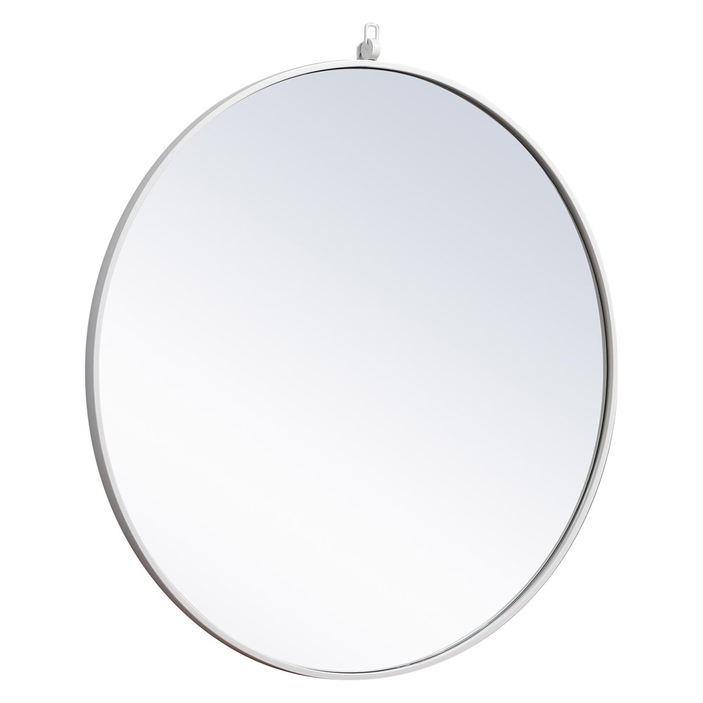 Elegant Wall Mirror - White, L 32" (MR4057WH)