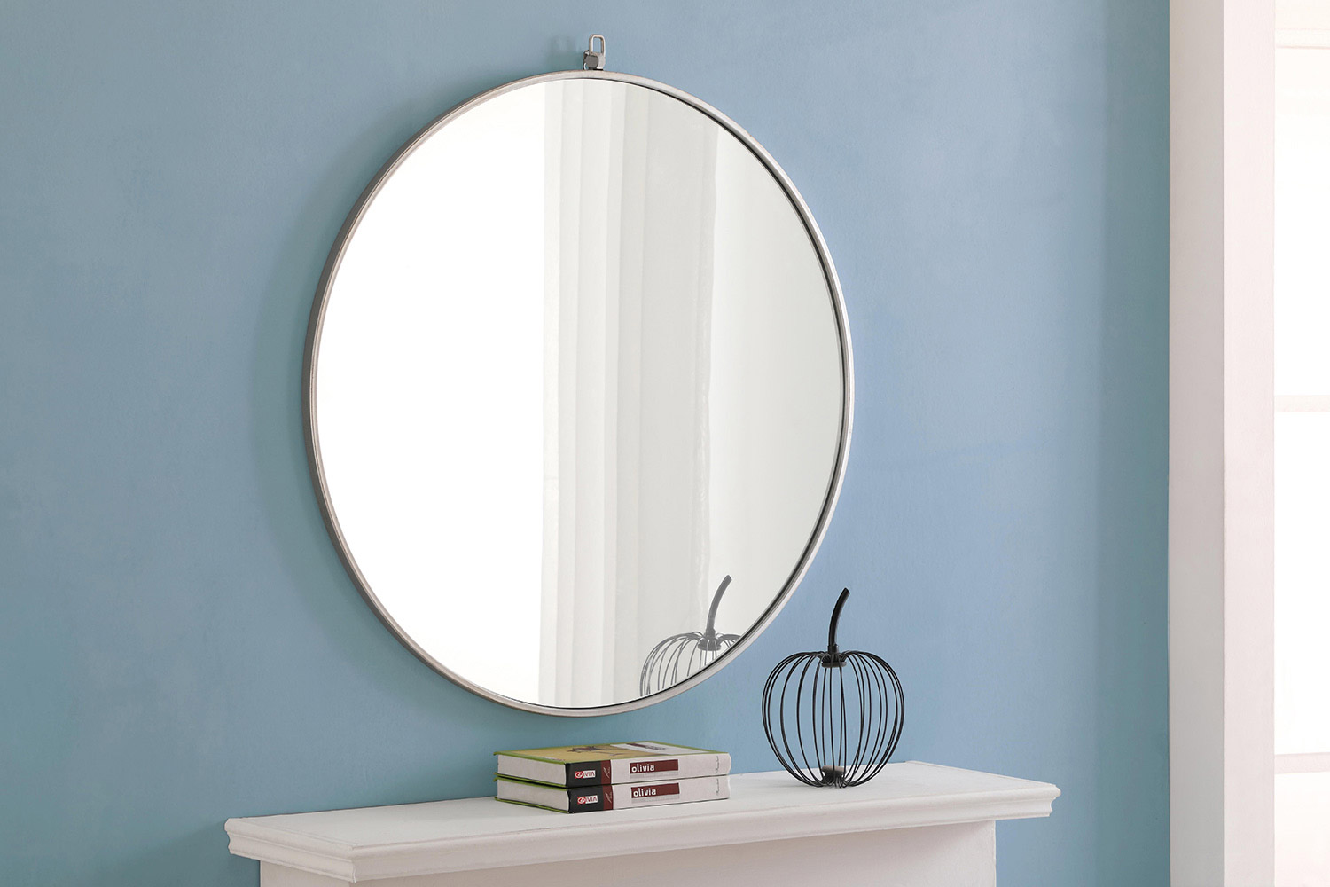 Elegant Wall Mirror - Silver, L 32" (MR4059S)