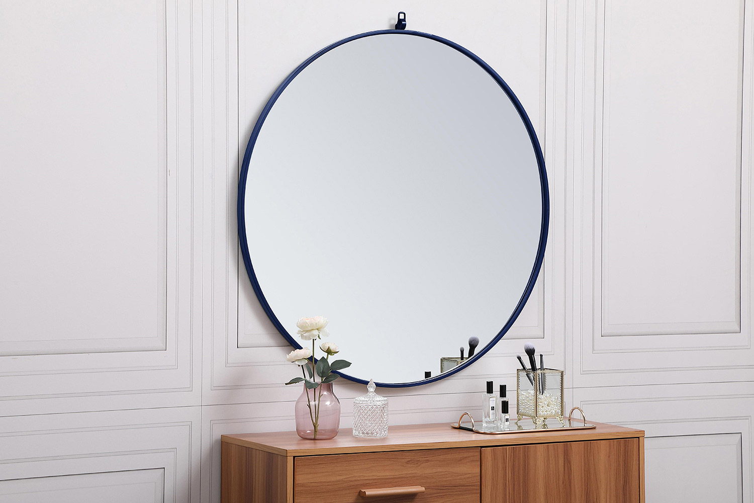 Elegant Wall Mirror - Blue, L 36" (MR4061BL)