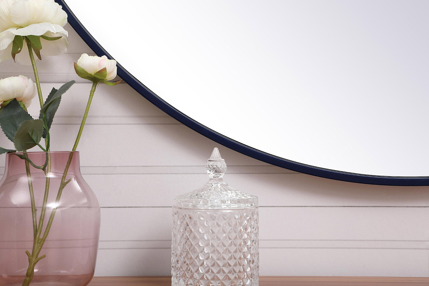 Elegant Wall Mirror - Blue, L 36" (MR4061BL)