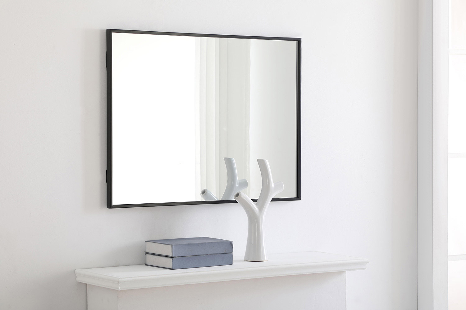 Elegant Wall Mirror - Black, L 32" (MR4071BK)