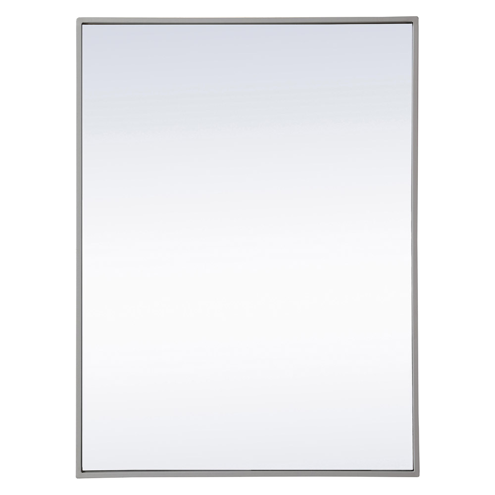 Elegant Wall Mirror - Gray, L 32" (MR4071GR)