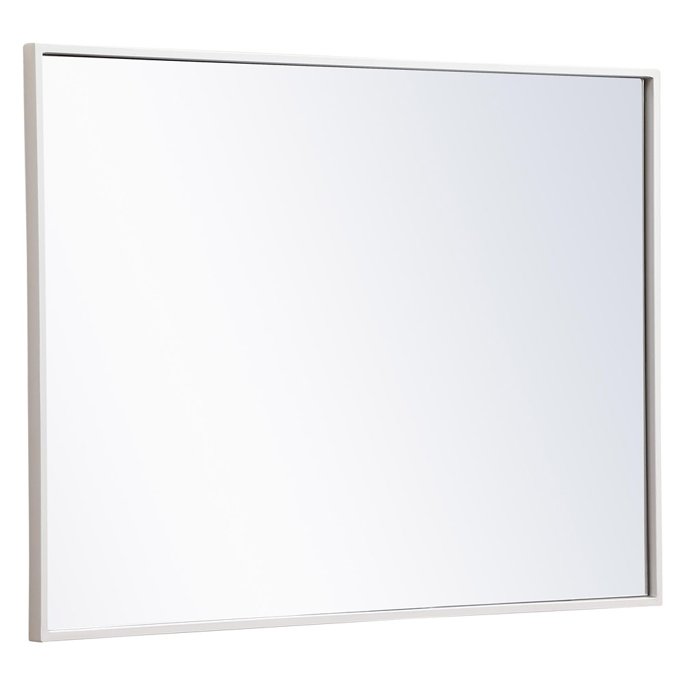 Elegant Wall Mirror - White, L 32" (MR4071WH)