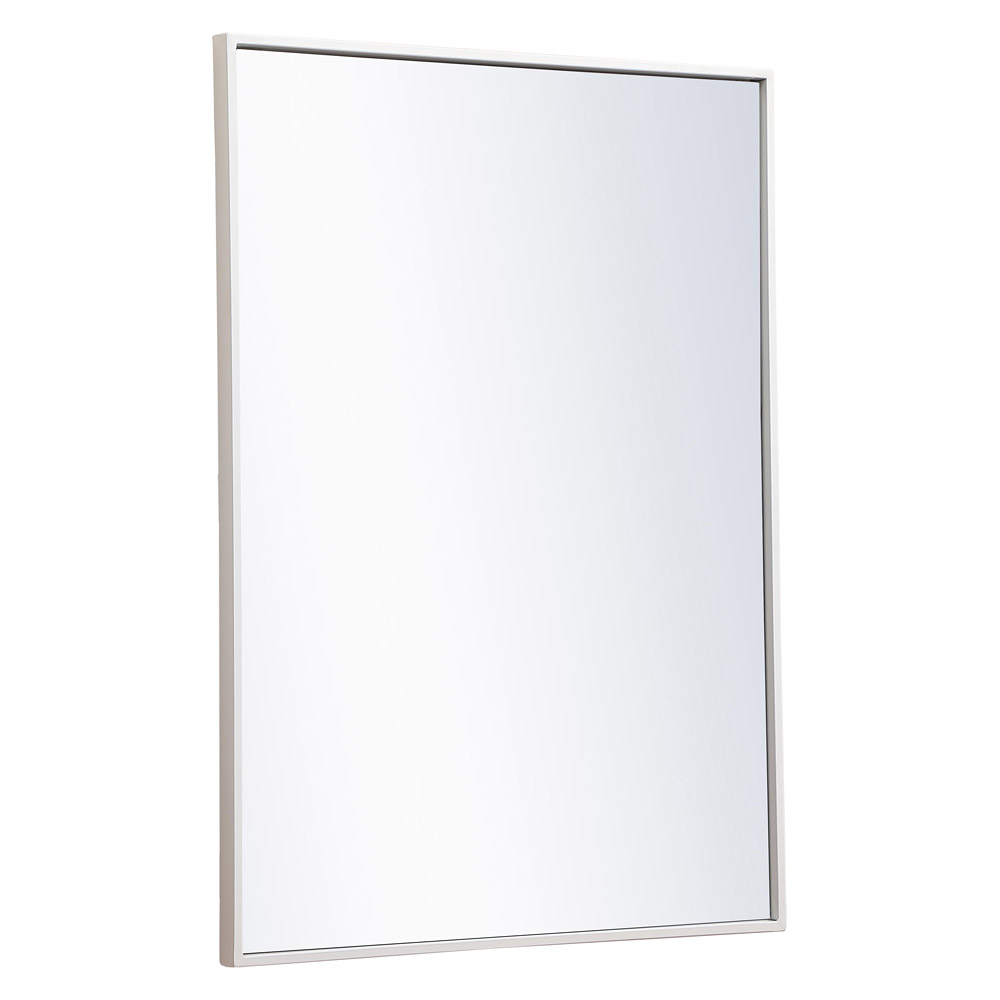 Elegant Wall Mirror - White, L 32" (MR4071WH)