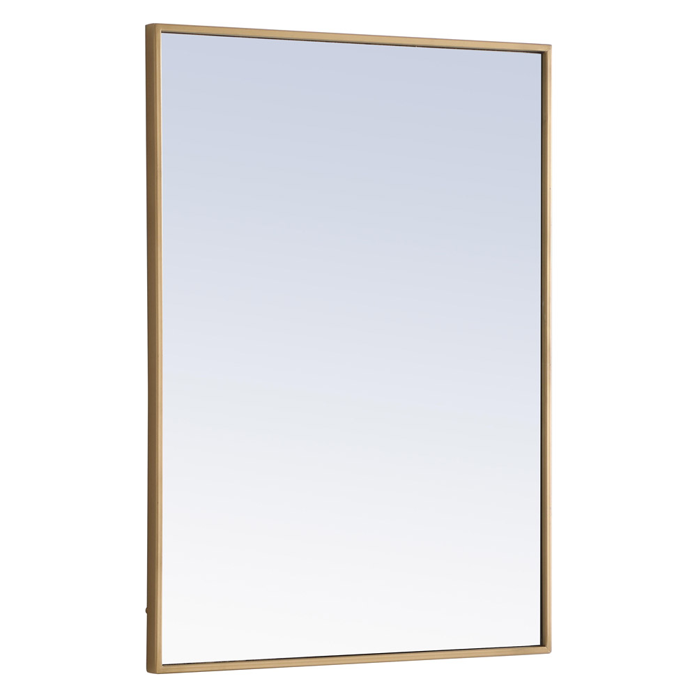 Elegant Wall Mirror - Brass, L 32" (MR4072BR)