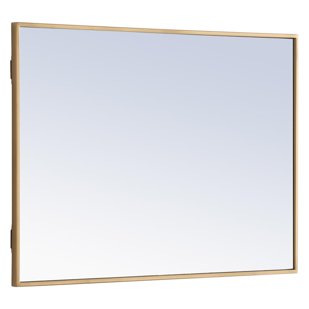 Elegant Wall Mirror - Brass, L 32" (MR4072BR)