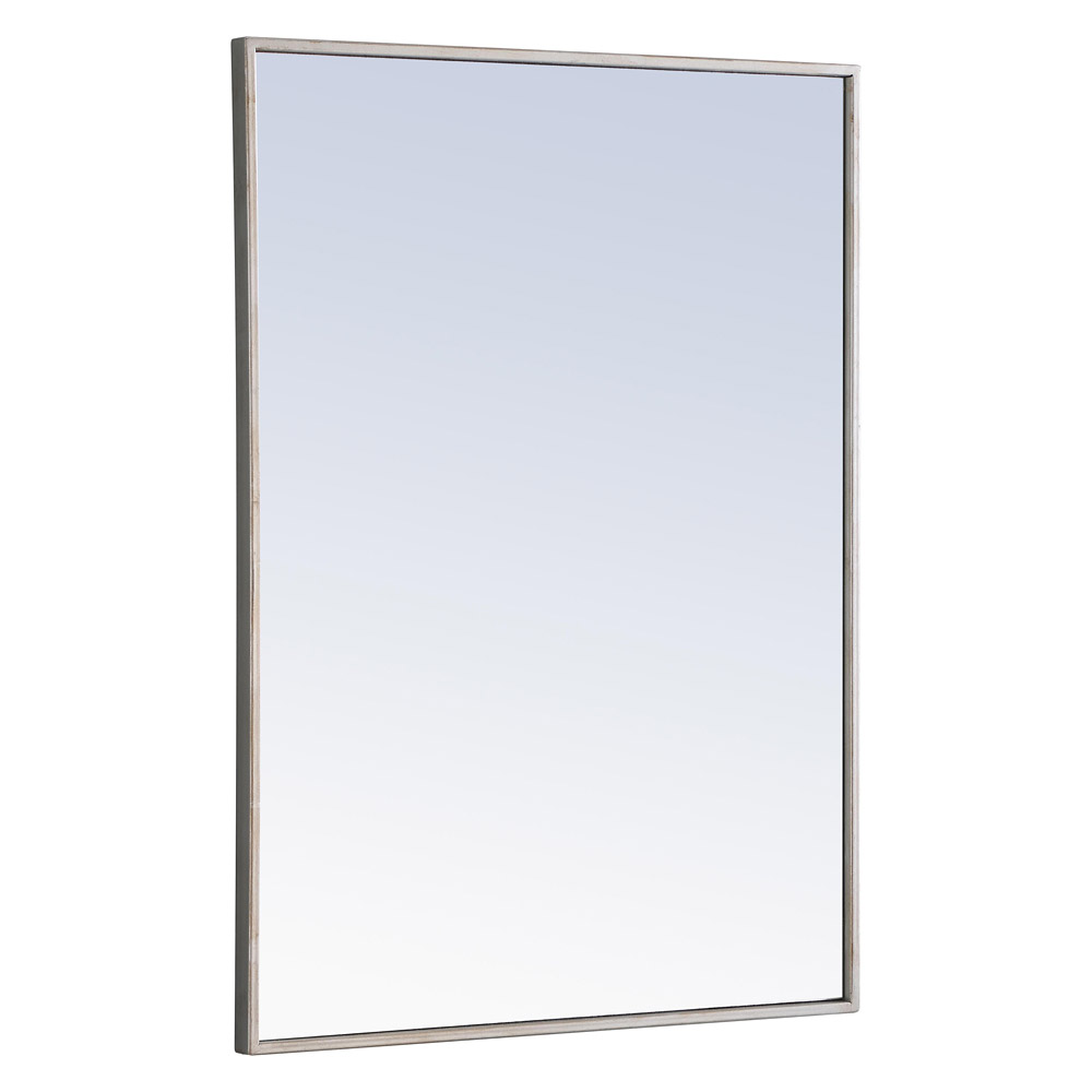 Elegant Wall Mirror - Silver, L 32" (MR4073S)