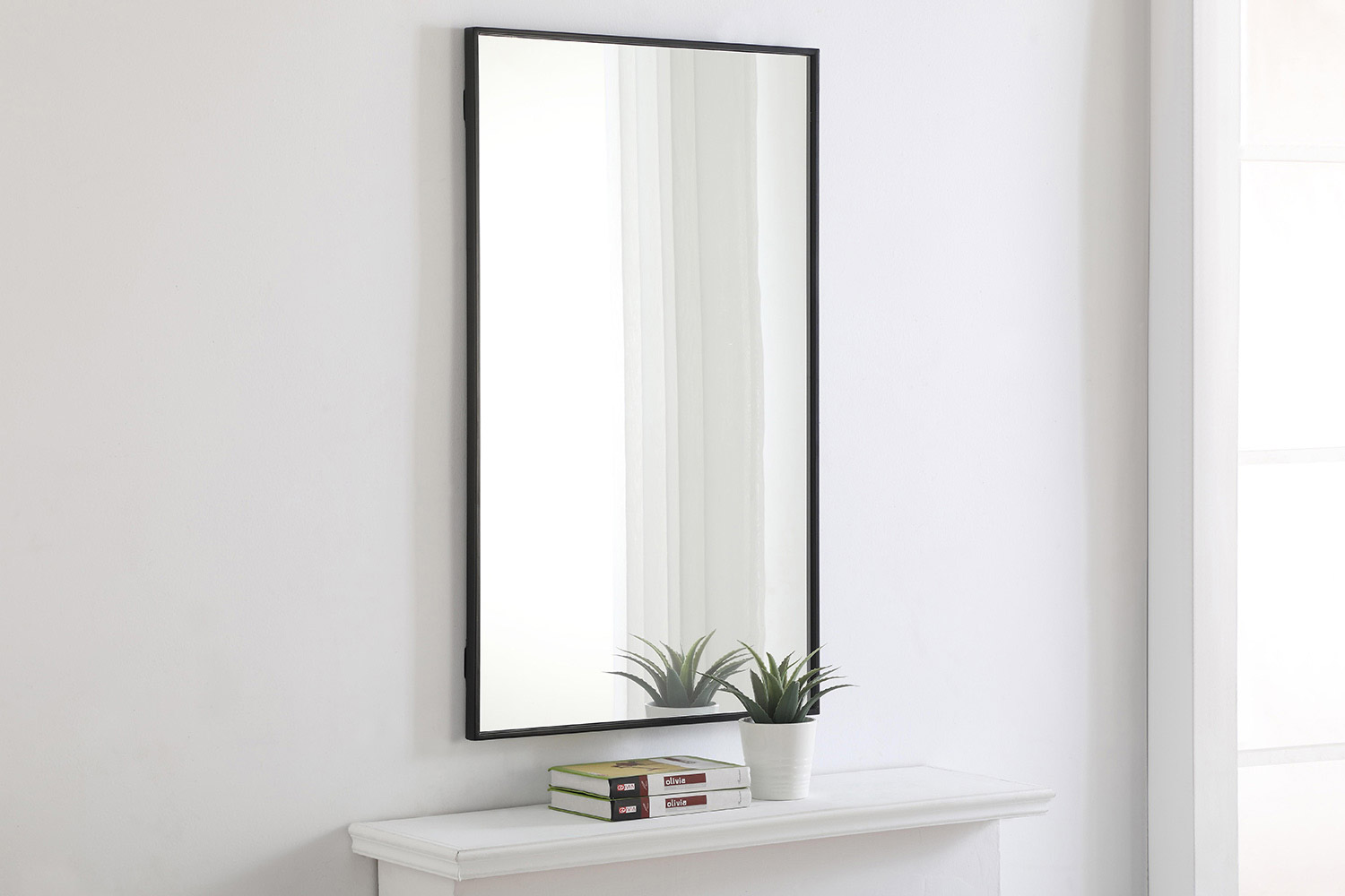 Elegant Wall Mirror - Black, L 40" (MR4074BK)