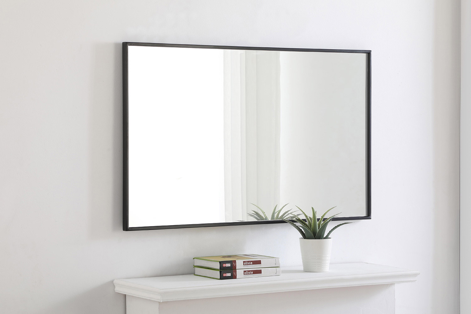 Elegant Wall Mirror - Black, L 40" (MR4074BK)