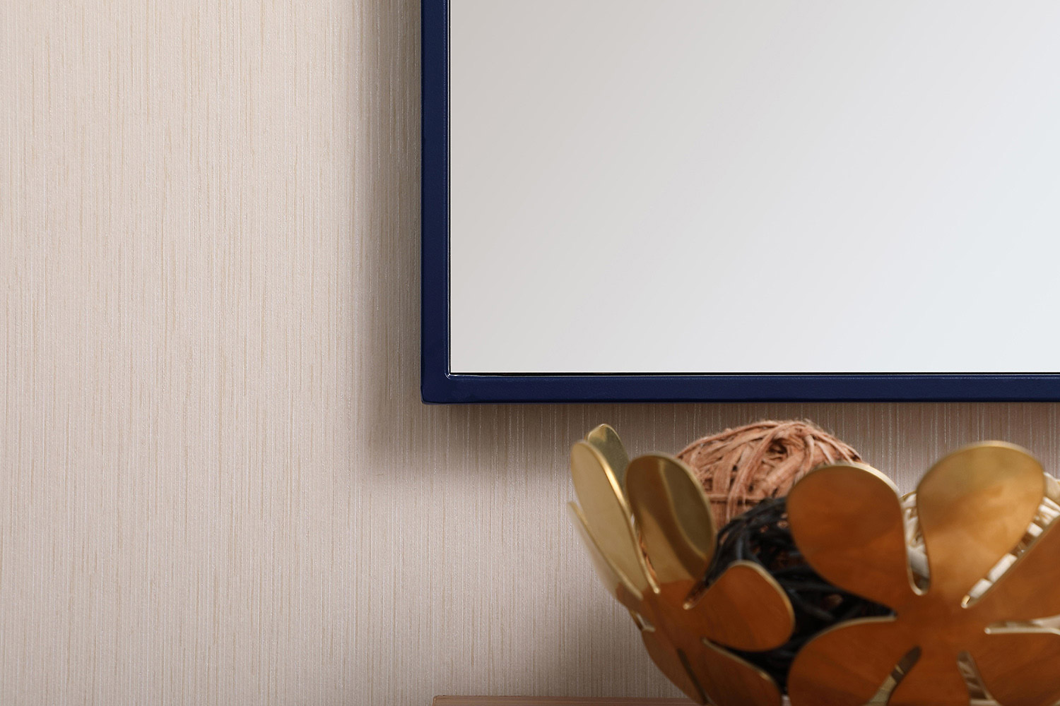 Elegant Wall Mirror - Blue, L 40" (MR4074BL)