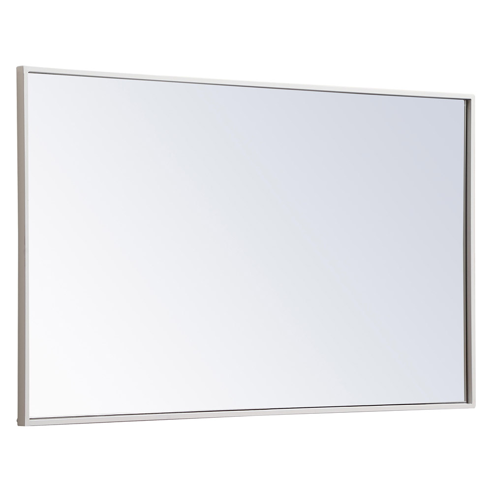 Elegant Wall Mirror - White, L 40" (MR4074WH)